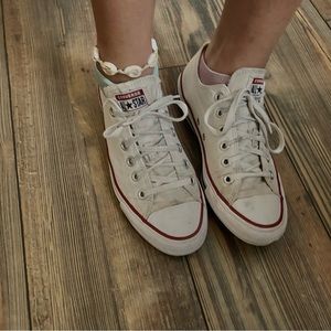 converse low top unisex white shoes